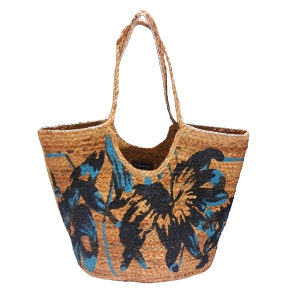 Antik Kraft Mehar Painted Jute Tote - Picture 1 of 6